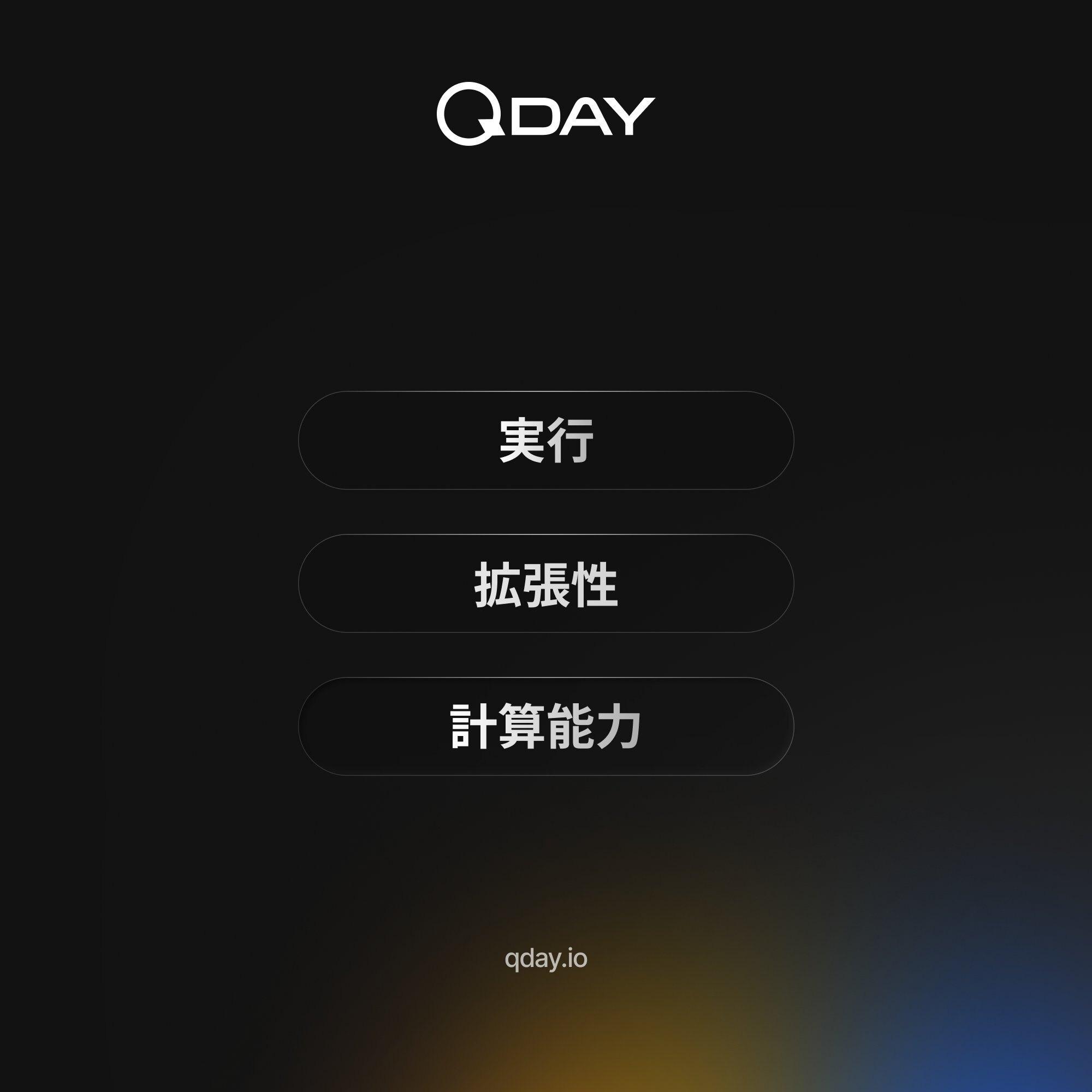 QDAY — deterministic execution campaign, Japanese
