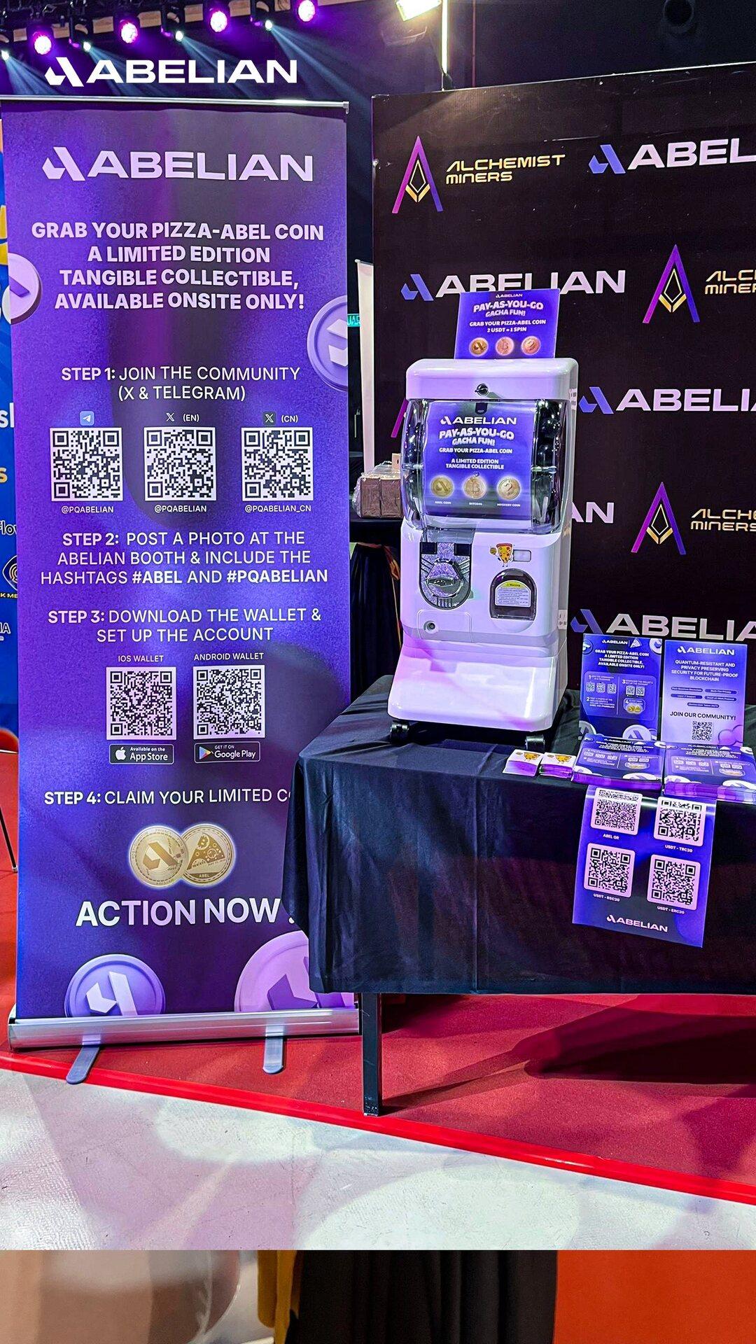 Abelian — event booth pull-up and gacha activation
