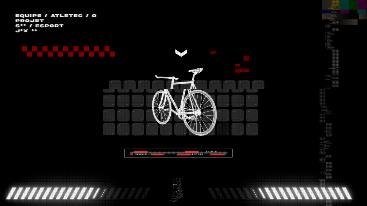 Wireframe Bicycle Loading Sequence